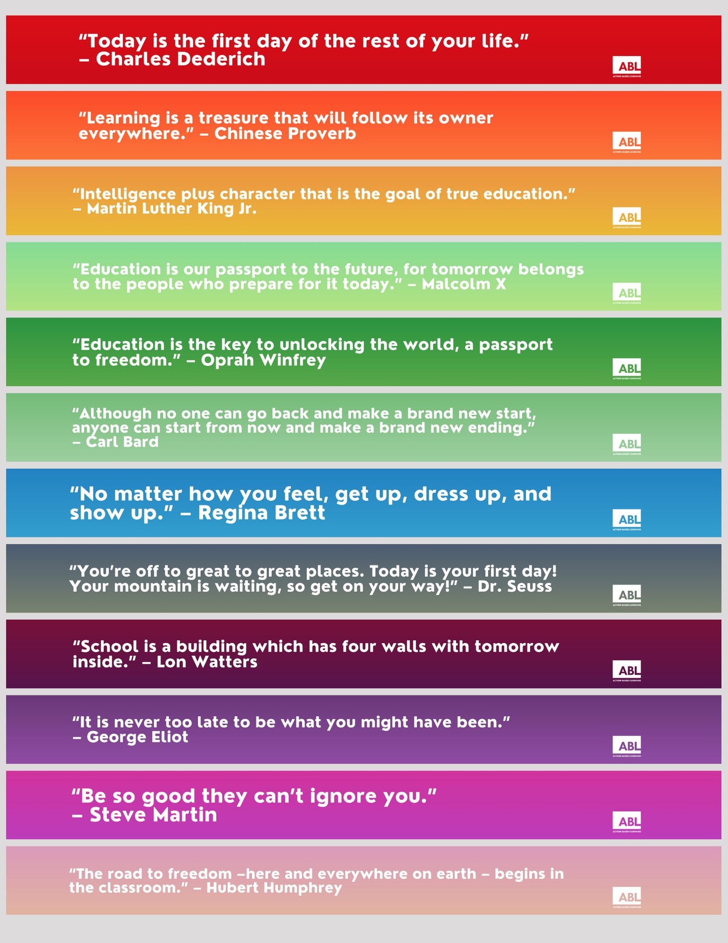 Motivational Stair Stickers - Action Based Learning