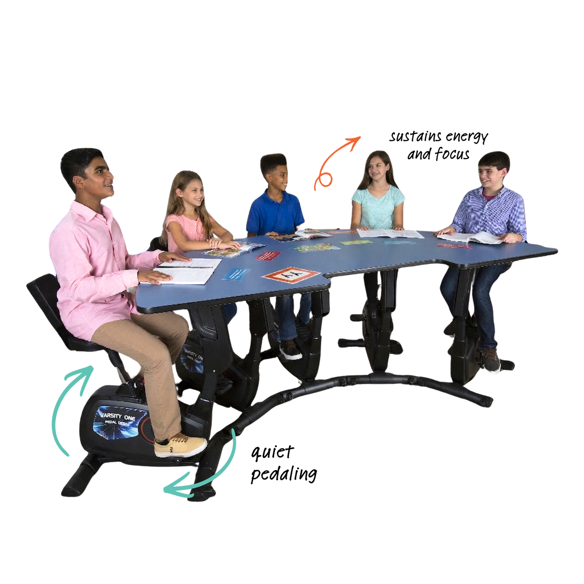 Varsity Pedal Desk - Five Student
