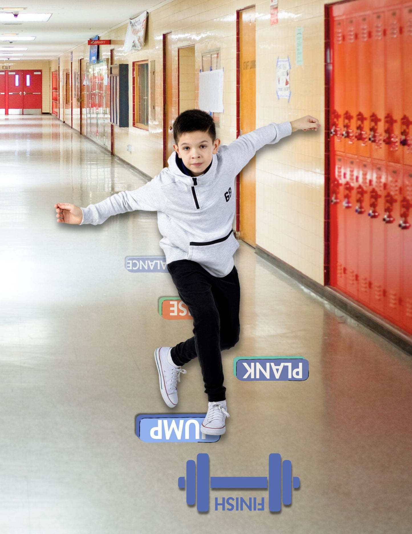 Movement and Fitness Sensory Path - ABL Fit Hallway Set - Action Based Learning