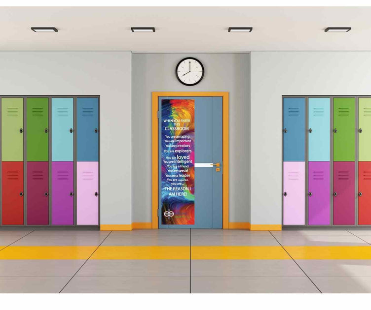 Classroom Door Decal Decor Positive Affirmations in Case No 