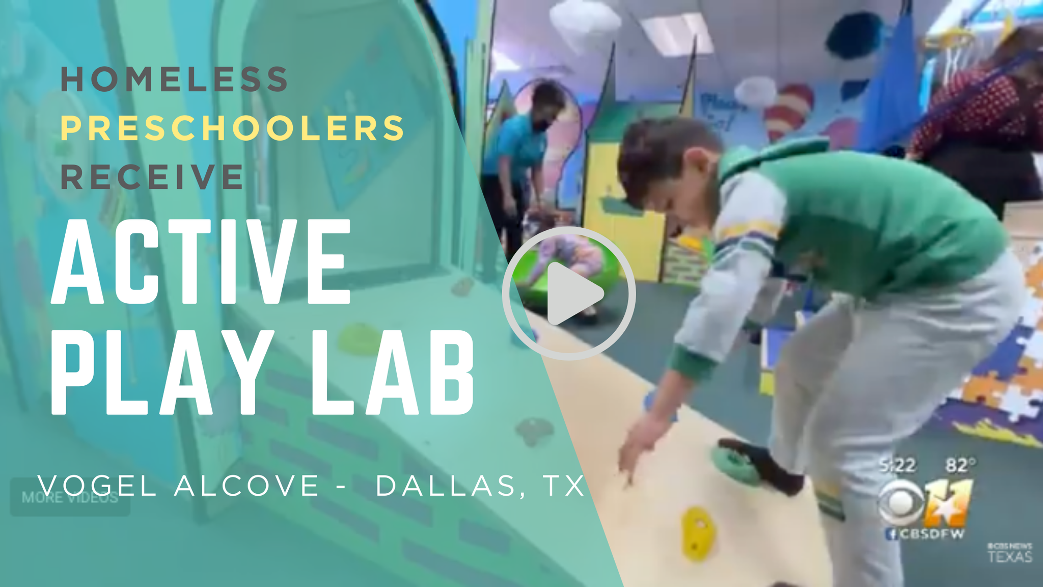 Nonprofit Center Launches First Sensory Lab for Homeless Preschoolers - Dallas, TX [Vogel Alcove]