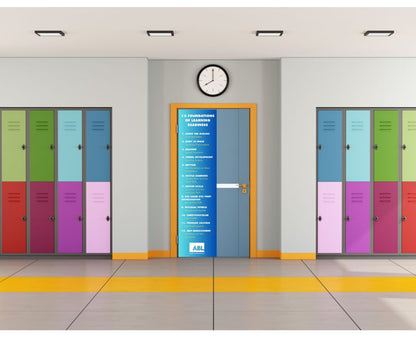 School Hallway/Classroom Door Graphic - 12 Foundations of Learning