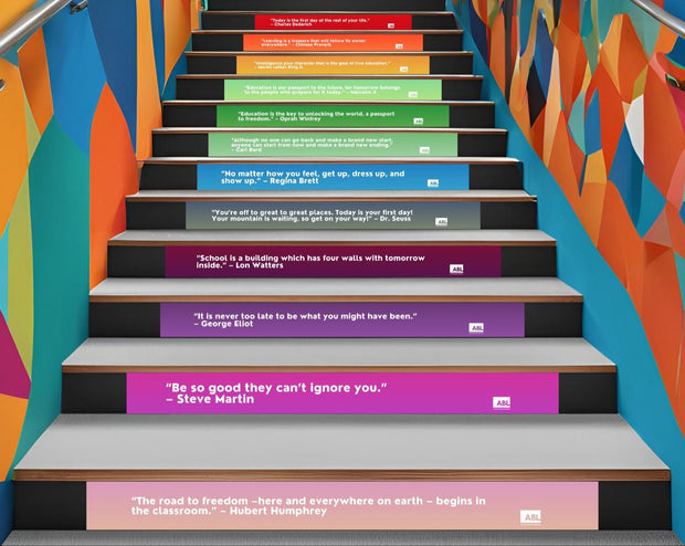 Motivational Stair Stickers - Action Based Learning