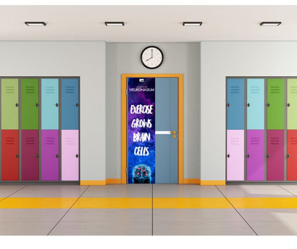 School Hallway/Classroom Door Graphic - Welcome to the Neuronasium Lab - Action Based Learning