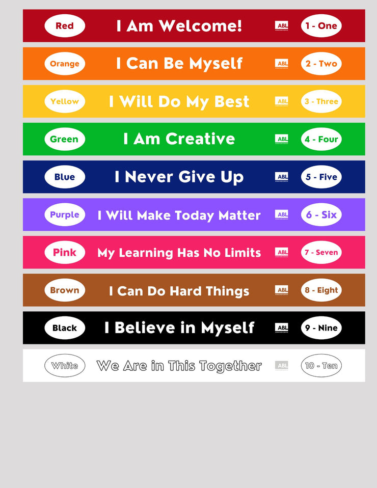 Elementary Affirmations Stair Stickers