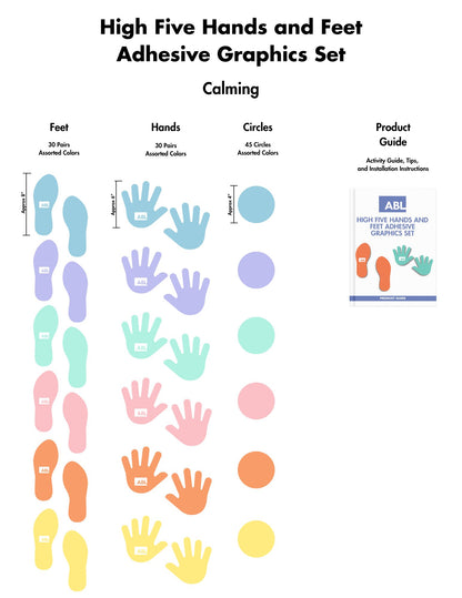 High Five Hands and Feet Adhesive Graphics Set - Action Based Learning