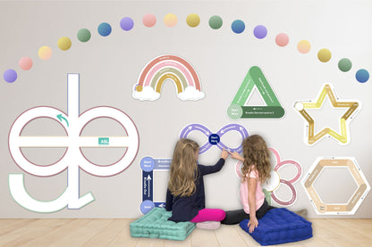 Breathing Techniques Adhesive Wall Graphics Set - Action Based Learning
