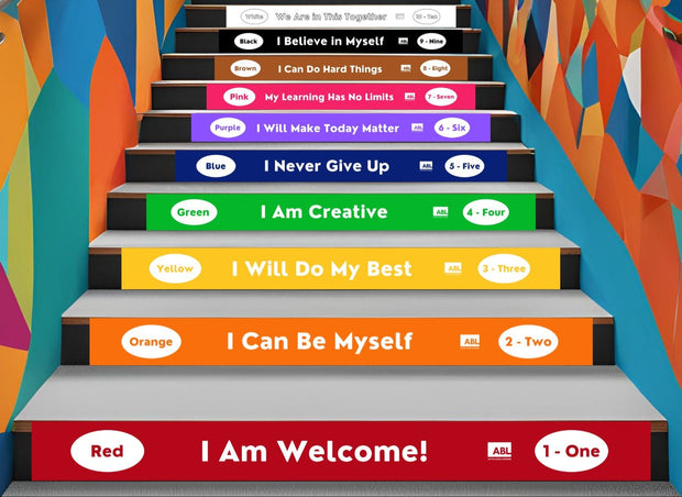 Elementary Affirmations Stair Stickers