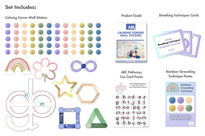 Breathing Techniques Adhesive Wall Graphics Set - Action Based Learning