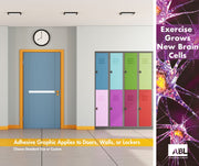 Classroom Door Graphic - Pink Neurons