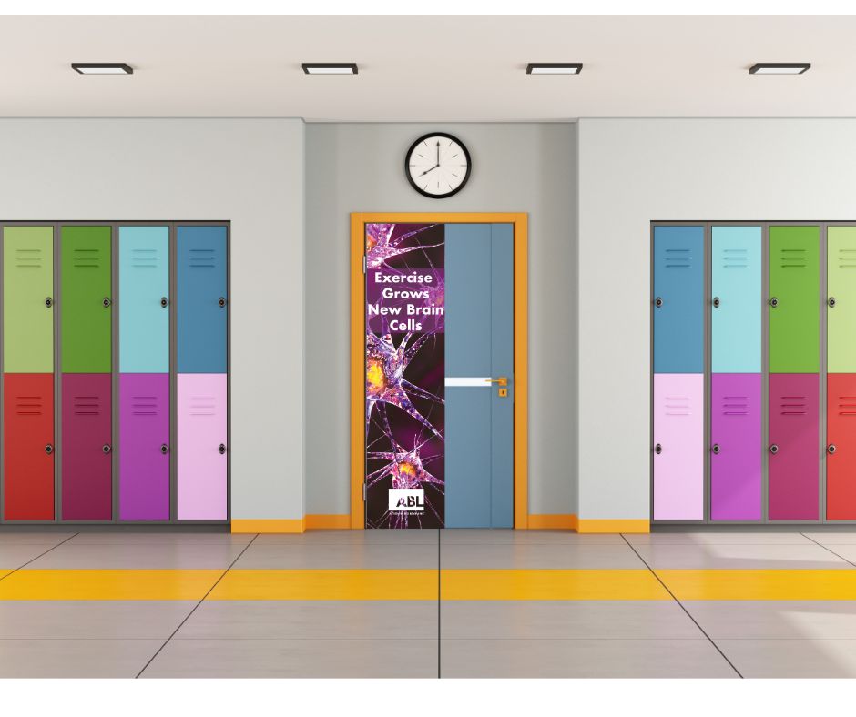 Classroom Door Graphic - Pink Neurons