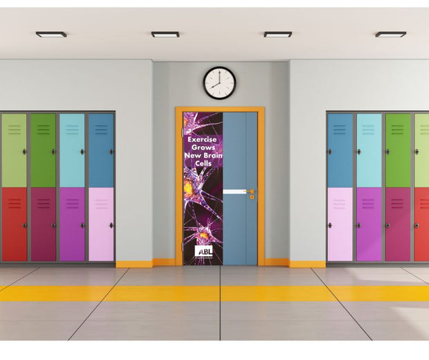 Classroom Door Graphic - Pink Neurons