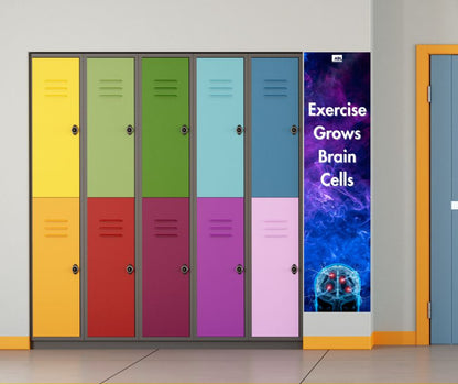 Exercise Grows Brain Cells - School Hallway/Classroom Door Graphic - Action Based Learning