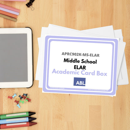 Middle School Academic Card Sets - Action Based Learning