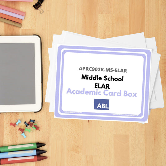 Middle School Academic Card Sets - Action Based Learning