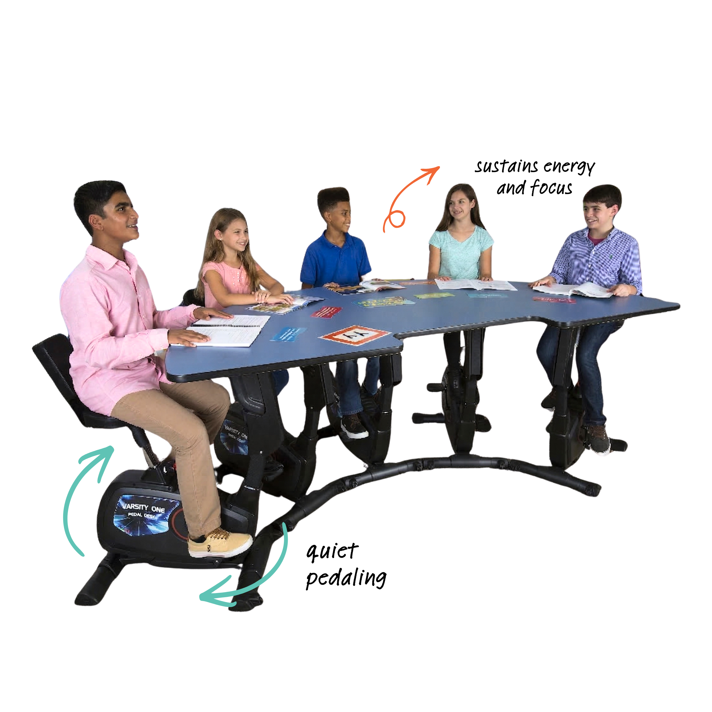 Varsity Pedal Desk - Five Student