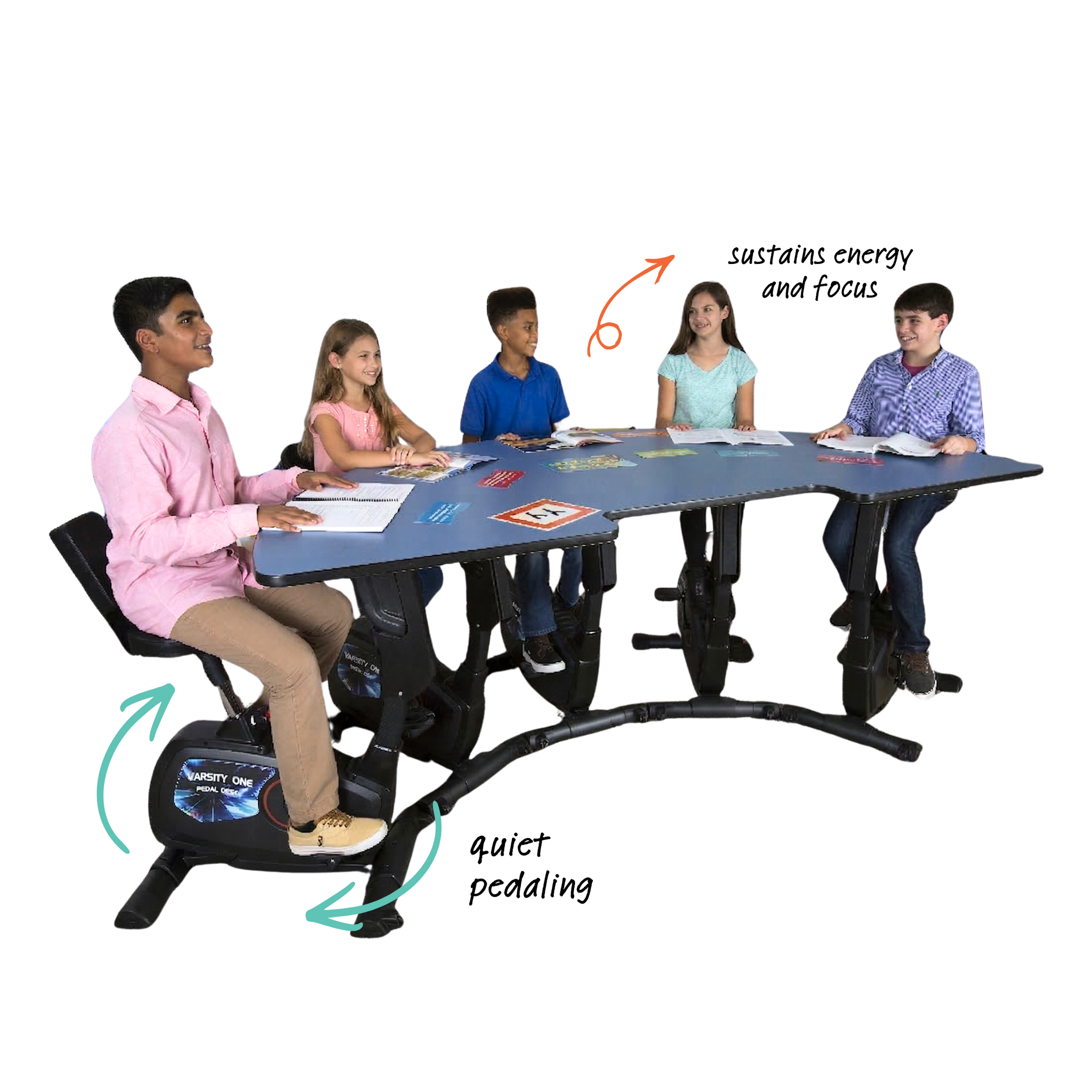 Varsity Pedal Desk - Five Student