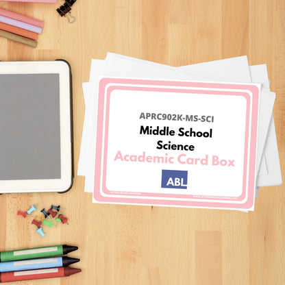 Middle School Academic Card Sets - Action Based Learning