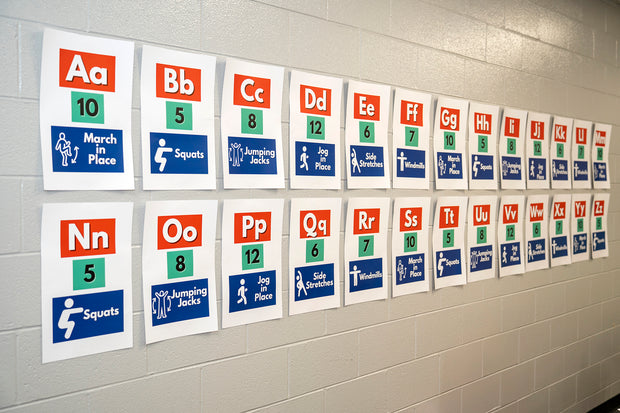 Alphabet Exercise Wall Cards