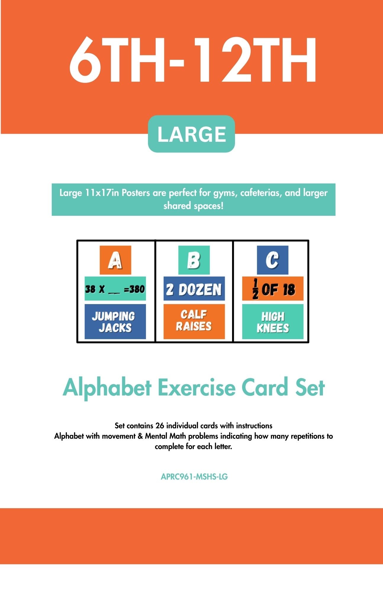 Alphabet Exercise Wall Cards
