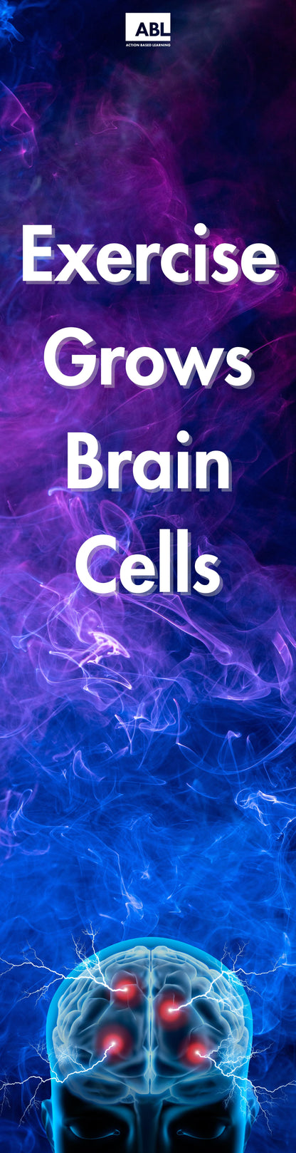 Exercise Grows Brain Cells - School Hallway/Classroom Door Graphic - Action Based Learning