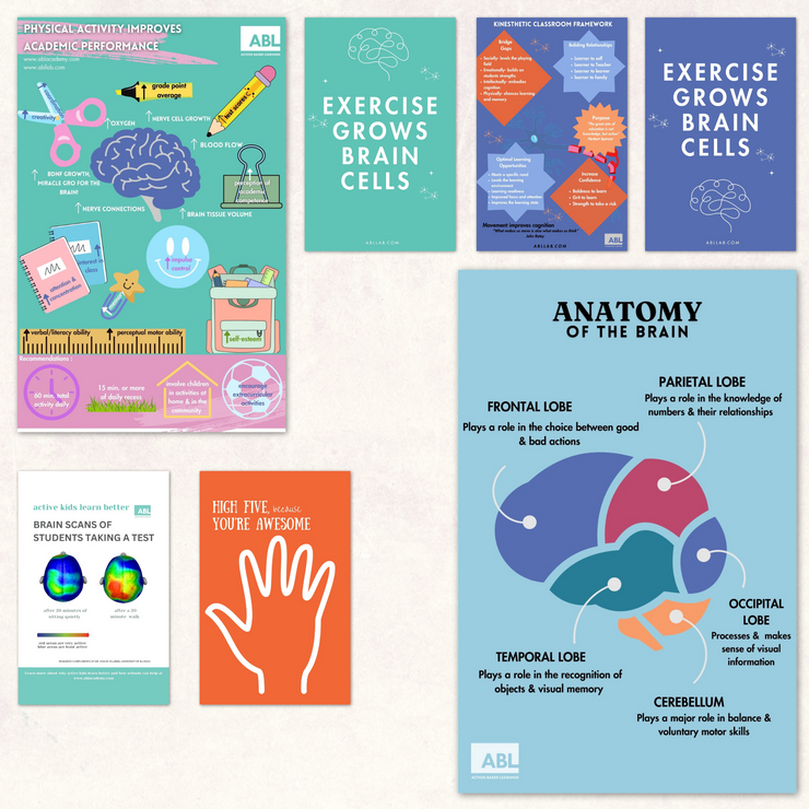 Exercise Grows Brain Cells Poster Set