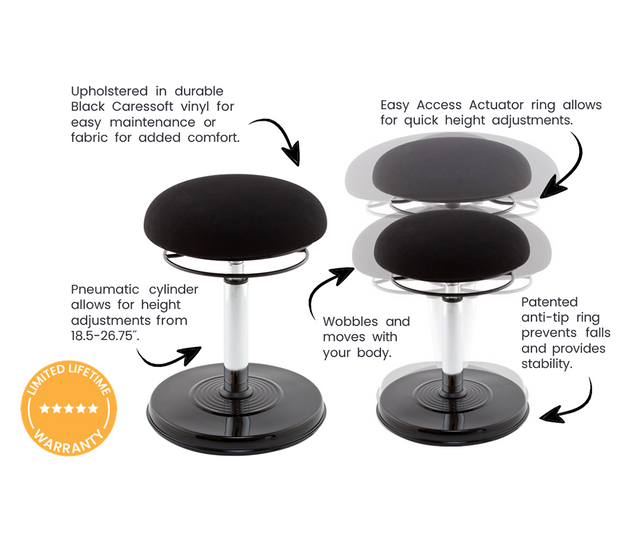 Deluxe Adjustable Wobble Chair
