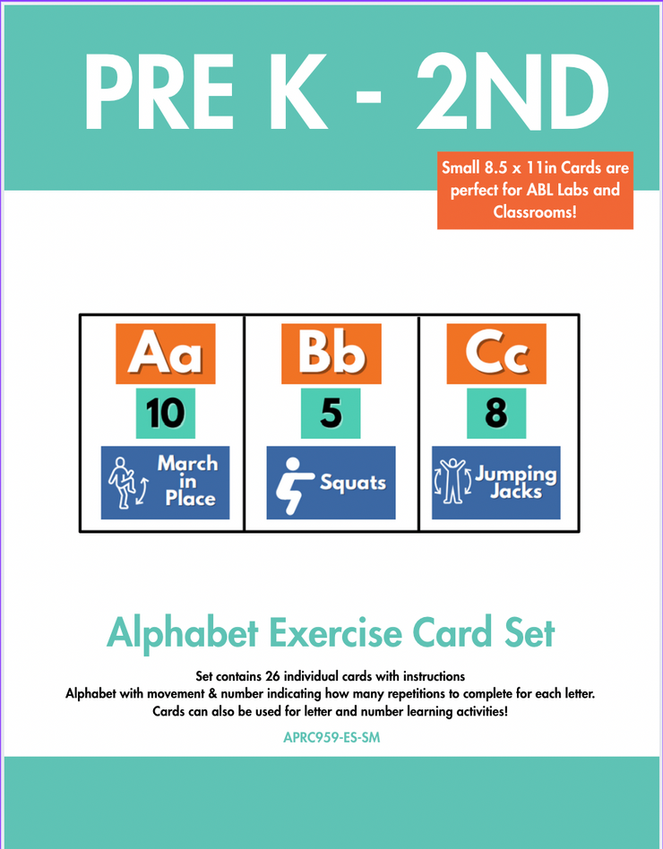 Alphabet Exercise Wall Cards - Action Based Learning