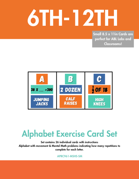 Alphabet Exercise Wall Cards - Action Based Learning