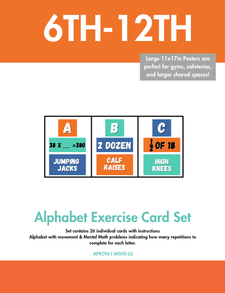 Alphabet Exercise Wall Cards - Action Based Learning