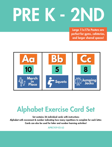 Alphabet Exercise Wall Cards - Action Based Learning