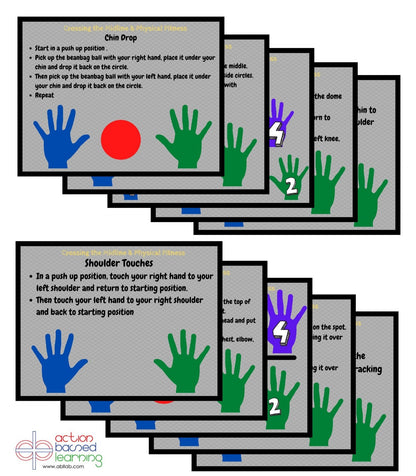 Upper Body Fitness Mini Mats Set - Action Based Learning