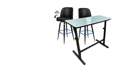 Varsity Black Swivel Cushion Chairs - Action Based Learning