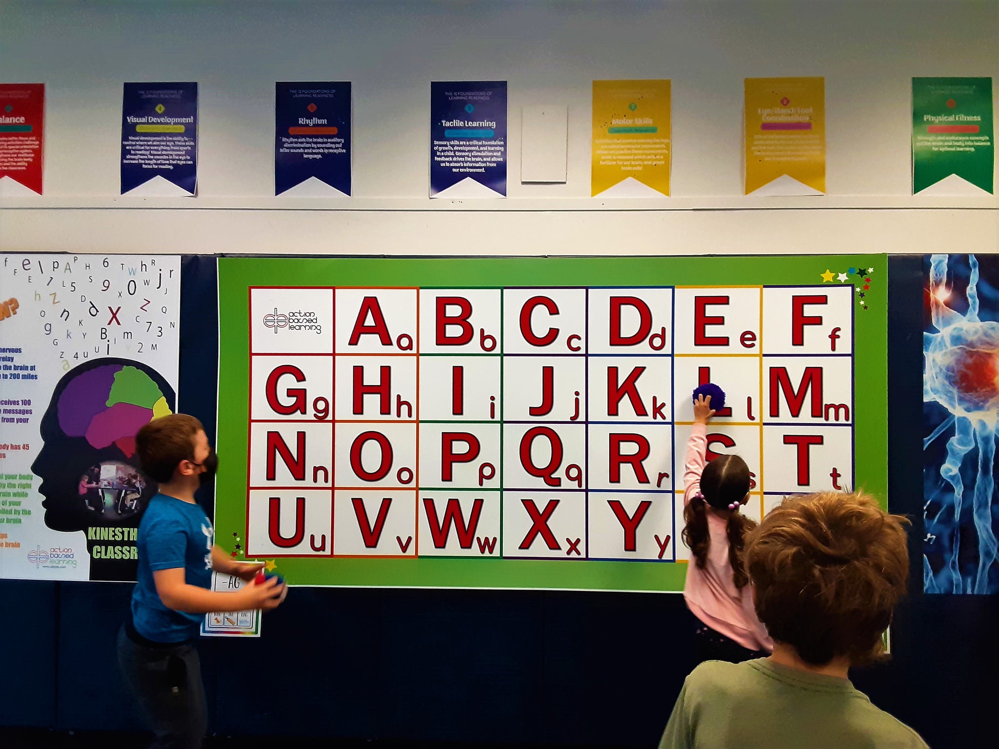 Letter Learning Wall Station - Action Based Learning