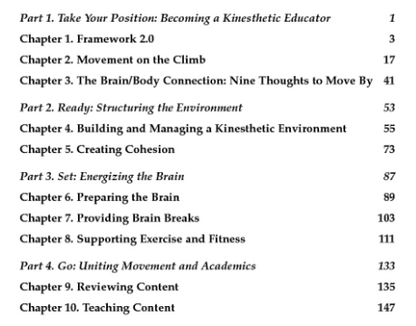 The Kinesthetic Classroom 2.0 Book - Action Based Learning