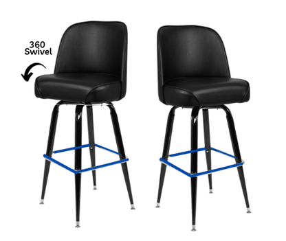 Varsity Black Swivel Cushion Chairs - Action Based Learning