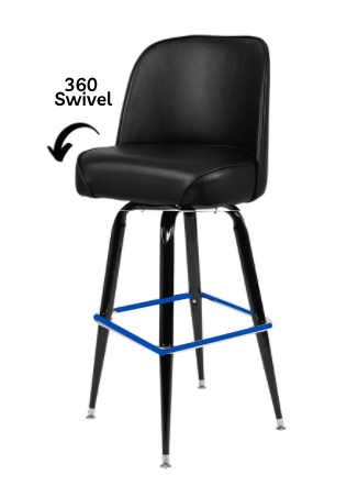 Varsity Black Swivel Cushion Chairs - Action Based Learning