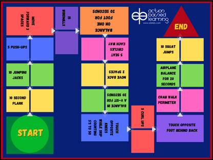 Active Classroom Gameboard - Action Based Learning