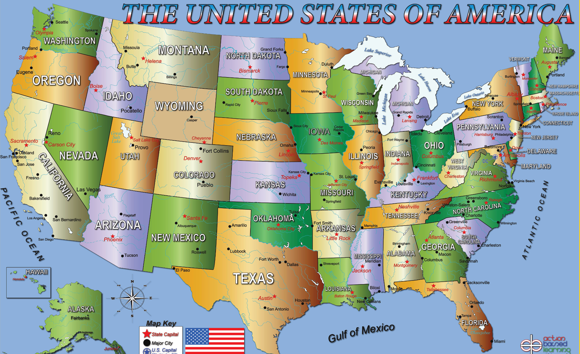 USA Geography Mat - actionbasedlearning