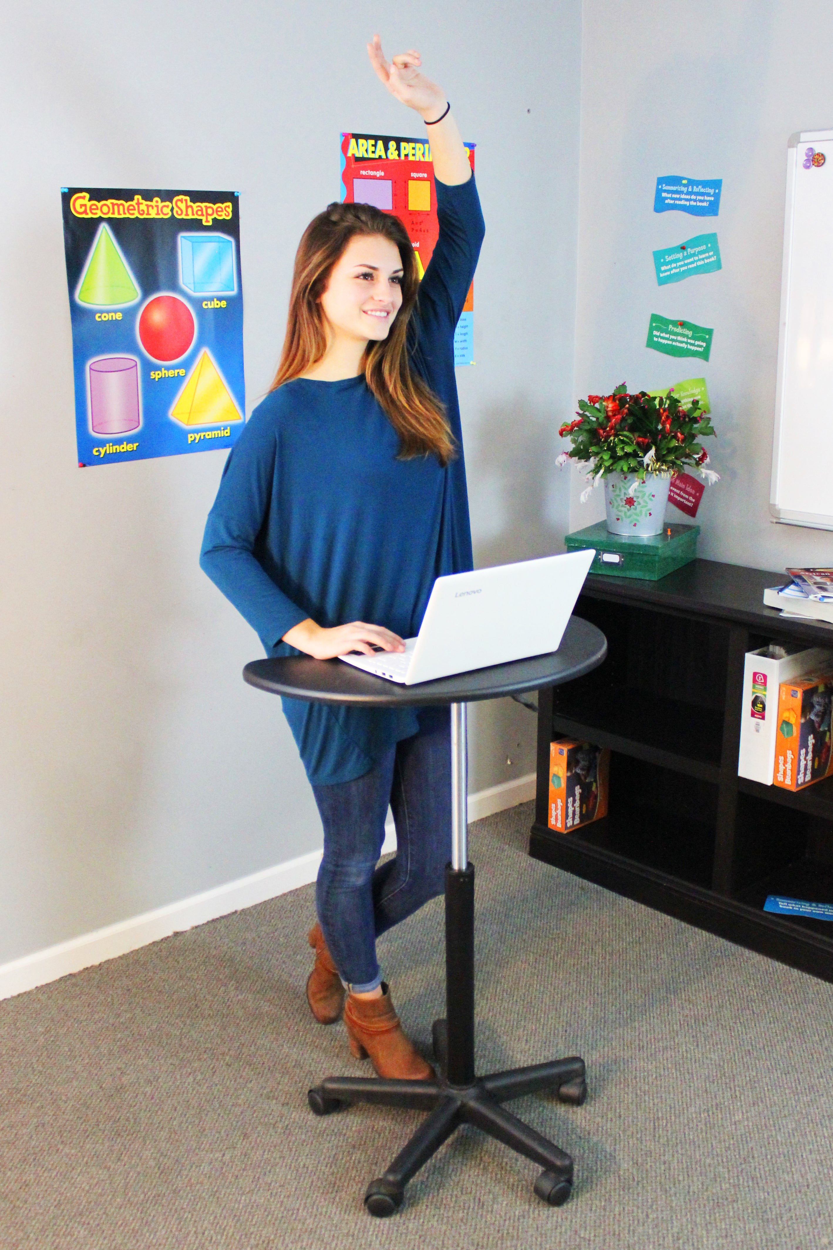 Mobile Workstation (single sit/stand desk) - actionbasedlearning